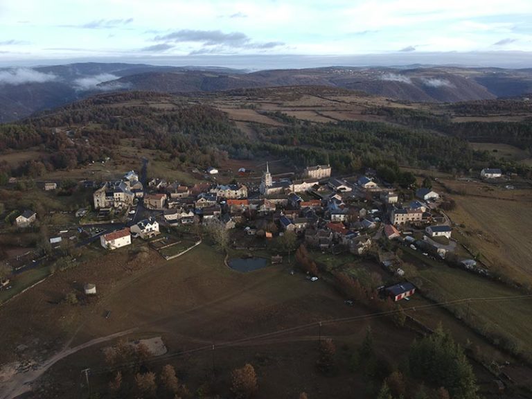 Vue aérienne de Veyreau