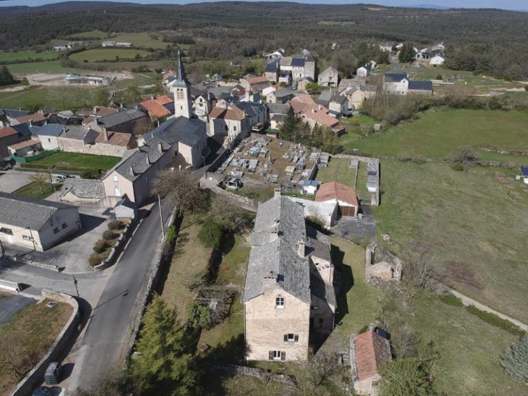 Vue aérienne de la face est