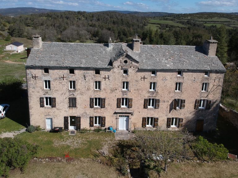 Vue aérienne de la façade sud