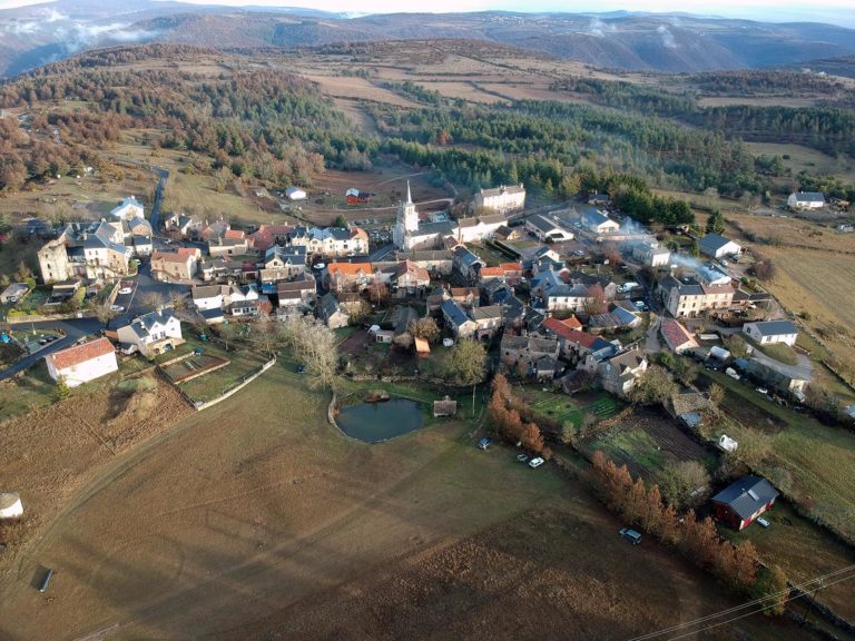 Vue aérienne de Veyreau